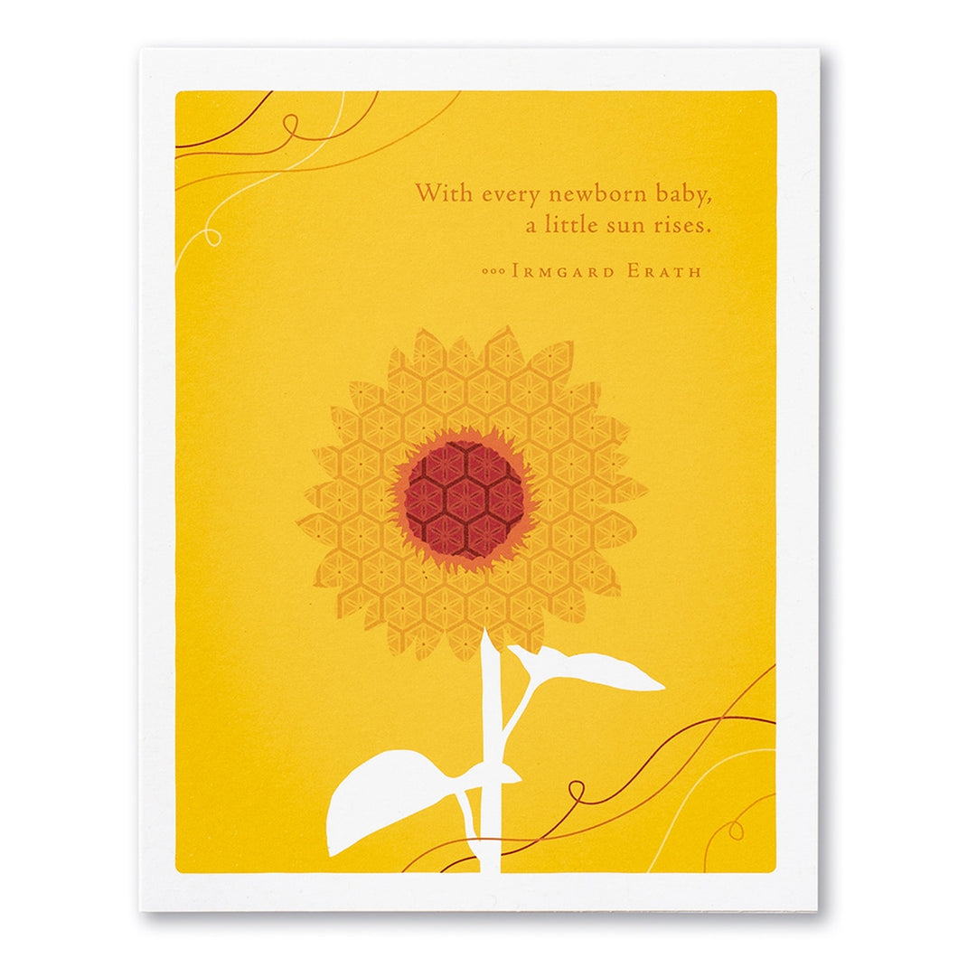 With Every Newborn Baby card - Positively Green