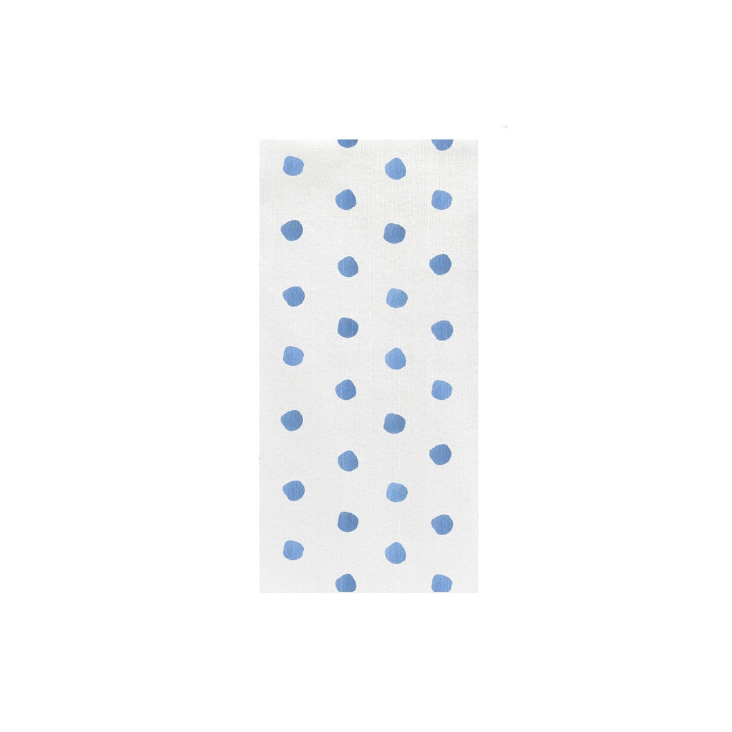 Vietri Papersoft Napkins Dot Light Blue Guest Towels (Pack of 50)