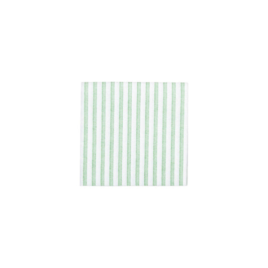 Vietri Papersoft Capri Cocktail Napkins Green Stripe (Pack of 20)