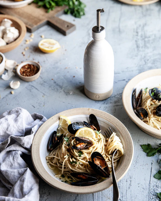 Farmhouse Pottery Olive Oil Bottle- Medium