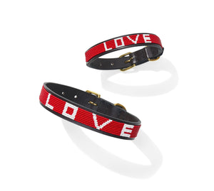 Love Is Project LOVE Pet Collar - Red Small