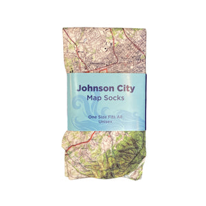 Johnson City Map Socks
