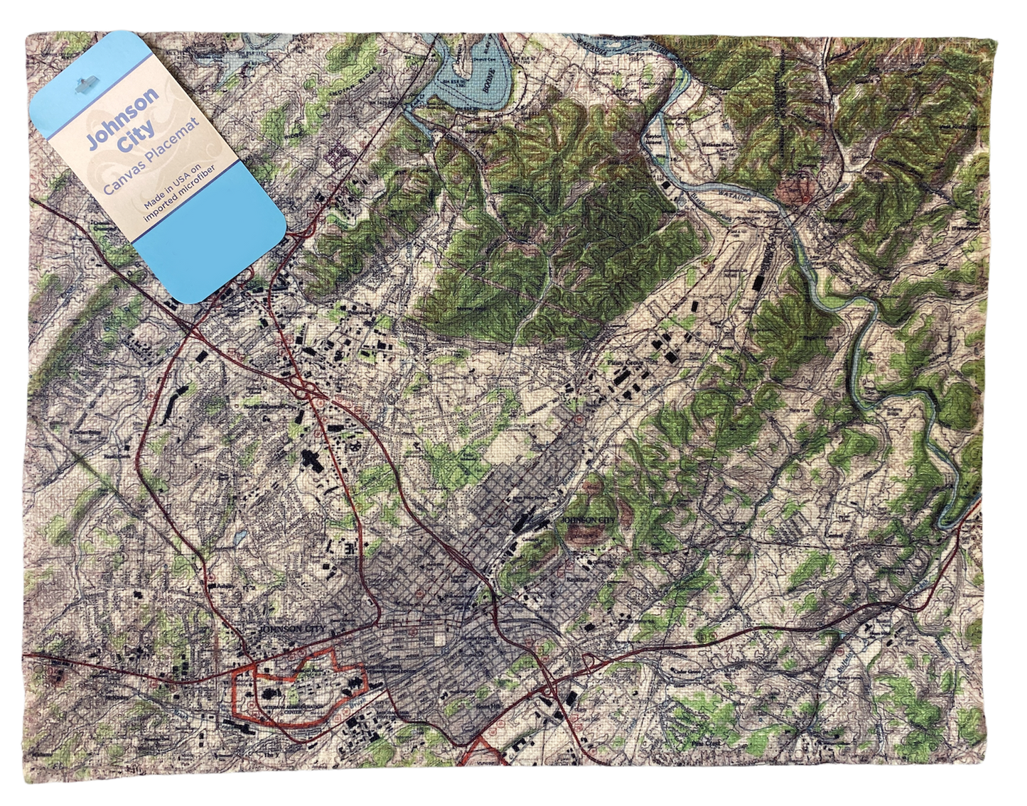 Johnson City Map Cloth Placemats