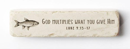 Twelve Stone Art Quarter Block (Luke 9:15-17)