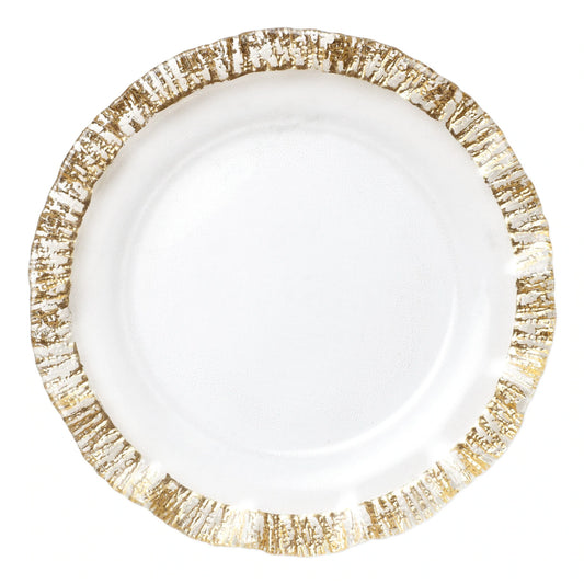 Vietri Rufolo Glass Gold Service Plate/Charger