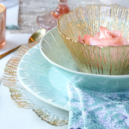 Vietri Rufolo Glass Gold Service Plate/Charger