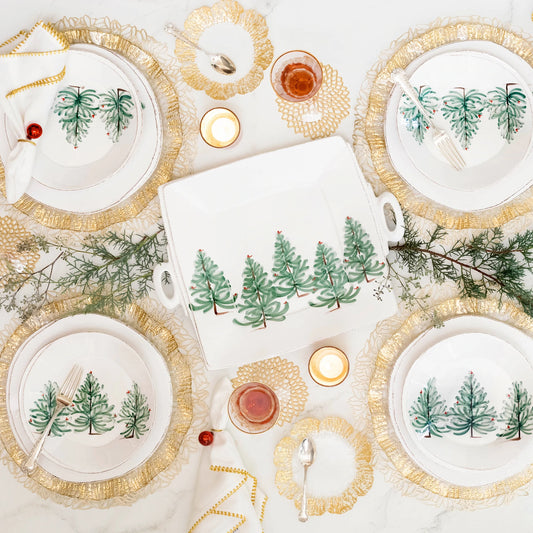 Vietri Rufolo Glass Gold Service Plate/Charger