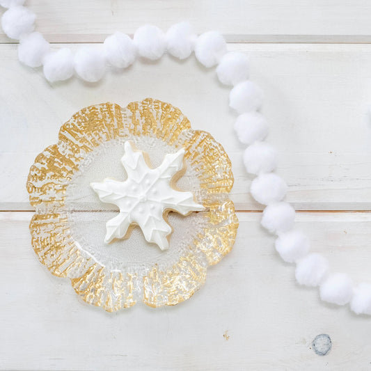 Vietri Rufolo Glass Gold Canape Plate