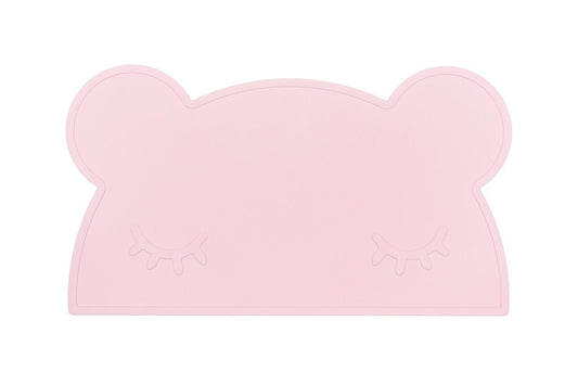 Baby Silicone Bear Placemat Powder Pink