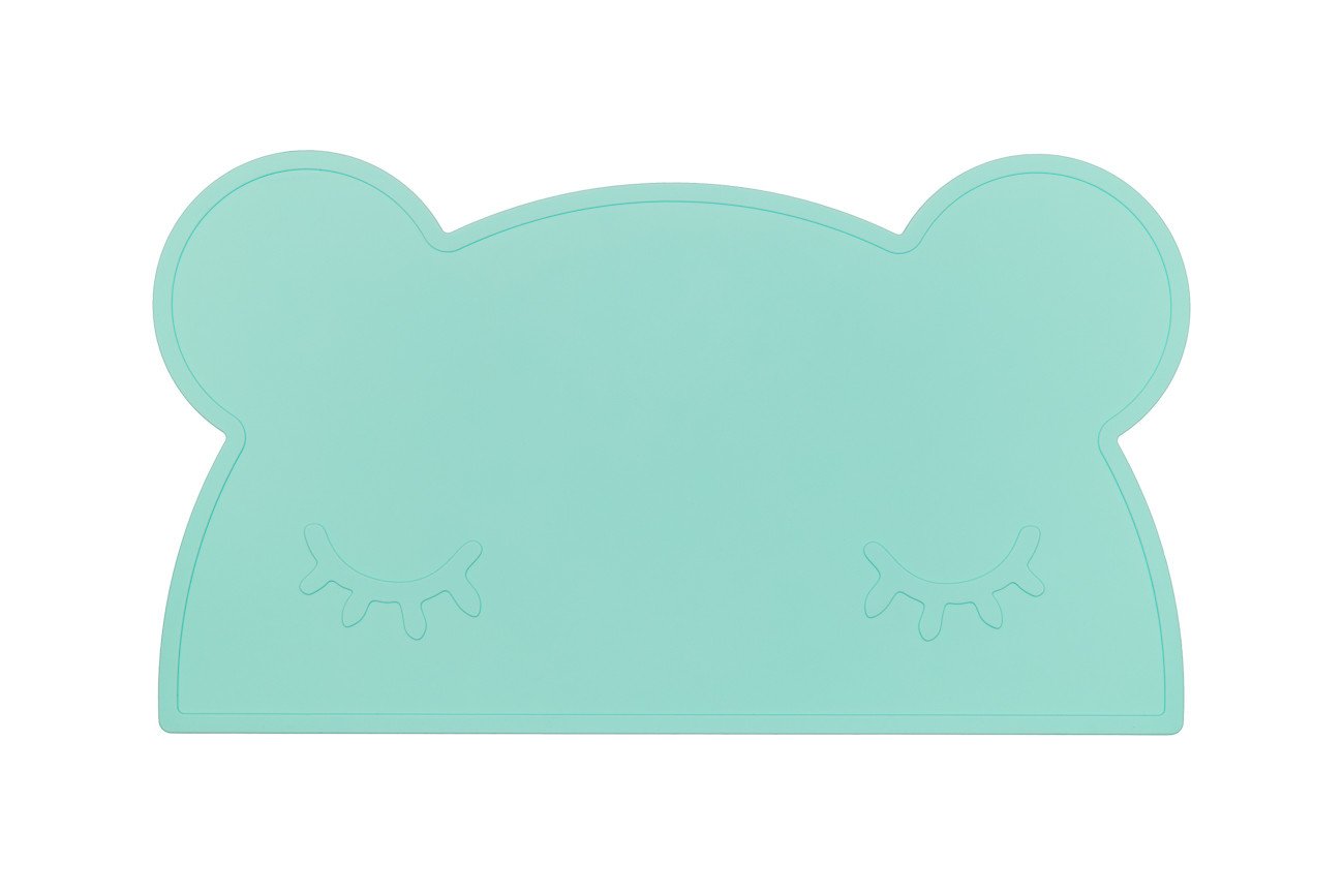 Baby Silicone Bear Placemat Minty Green