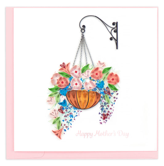 Quilling Card - Mother's Day Hanging Basket