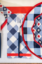 Load image into Gallery viewer, Patriotic Gingham Paper Guest Towel - 20 Pack