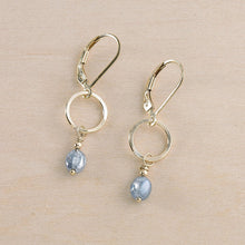 Load image into Gallery viewer, bloom earrings gold filled kyanite