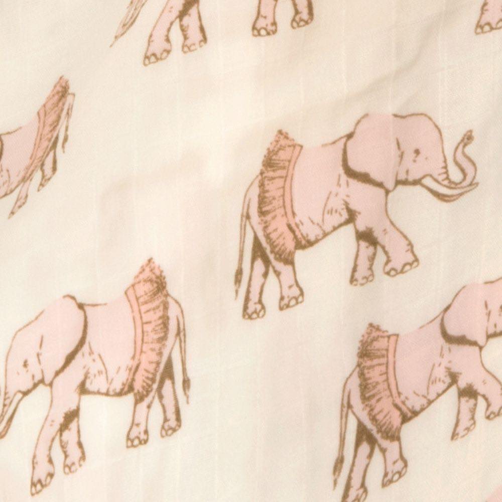 Milkbarn Tutu Elephant Bamboo Muslin Fitted Crib Sheet
