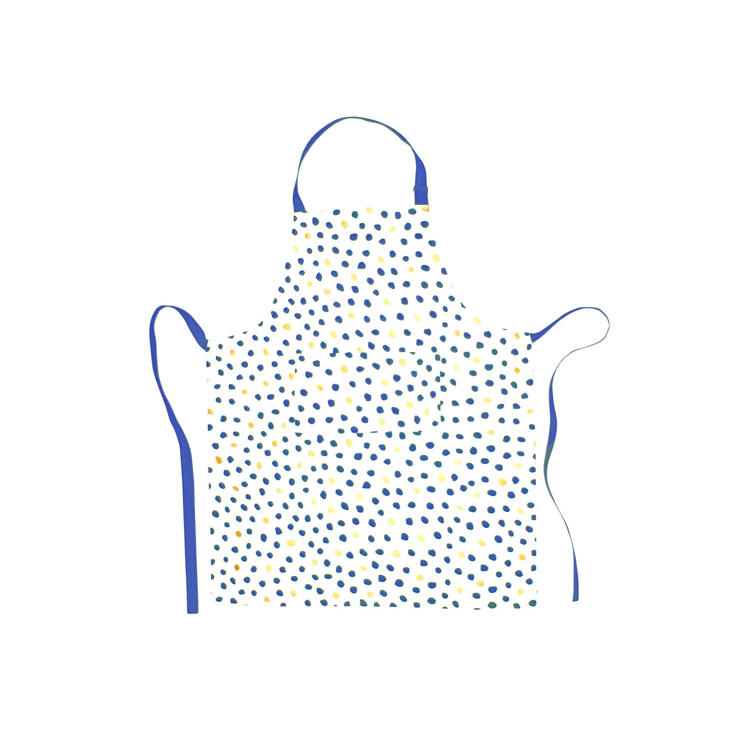 Vietri Bohemian Linens Blue/Gold Dots Apron