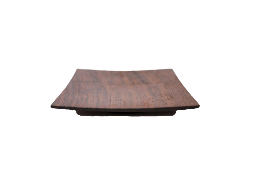 Andrew Pearce Square Wooden Plate in Black Walnut