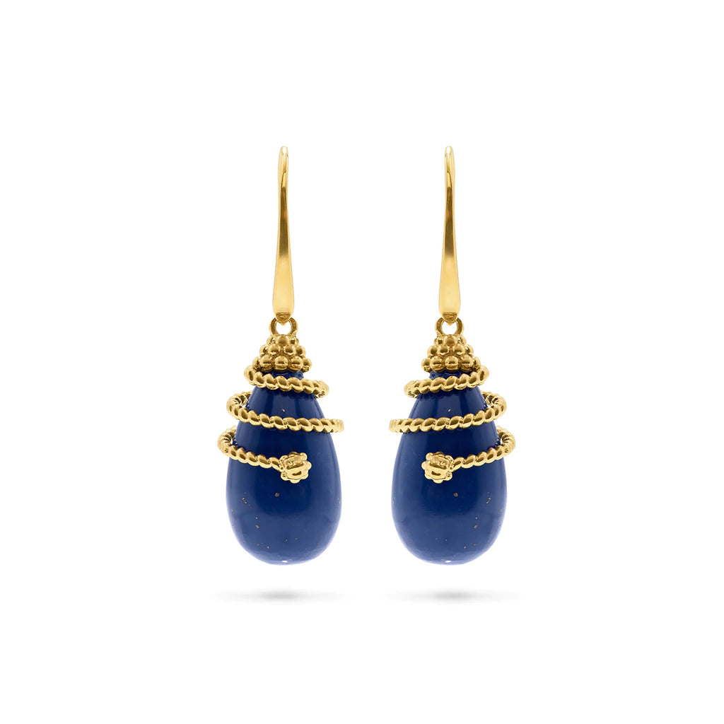 Capucine De Wulf Lily Drop Earrings in Recon Lapis