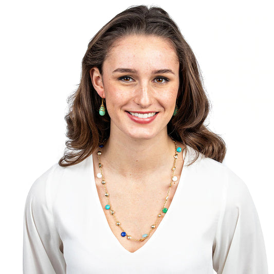 Capucine De Wulf Lily Drop 24" Rainbow Necklace