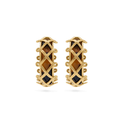 Capucine De Wulf Earth Goddess Hoop Earrings in Tortoise