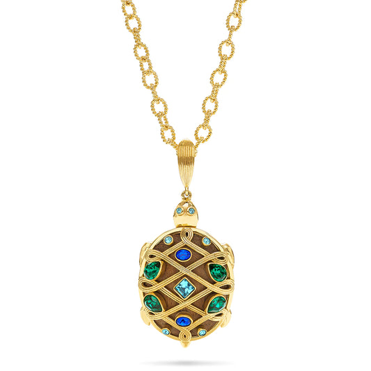 Capucine De Wulf Enchanted Creatures Jewel Turtle Pendant Necklace