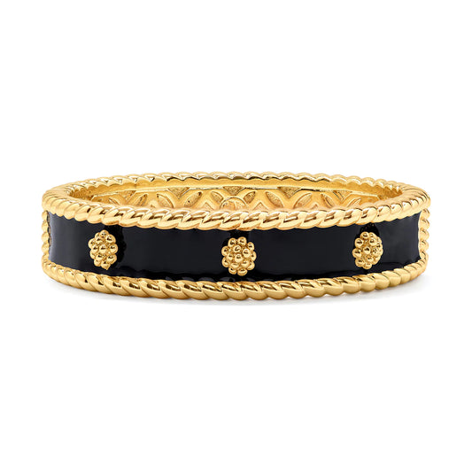 Capucine De Wulf Berry Small Hinged Cuff in Black