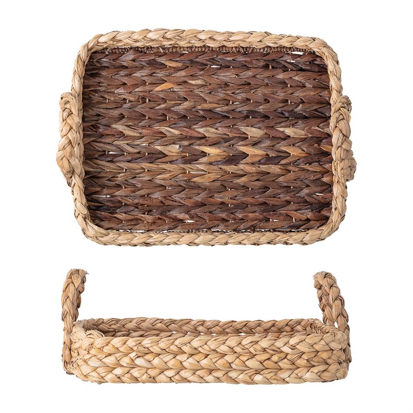 Hand-Woven Seagrass Tray with Handles