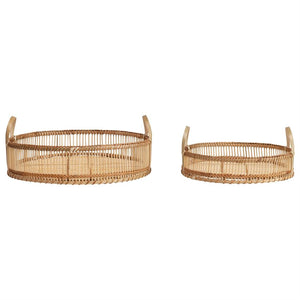Set of 2 Bamboo Trays