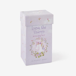 Elegant Baby Unicorn Snuggler Swirl Plush Security Blanket in Gift Box