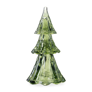 Juliska Berry & Thread 9" Stackable Glass Tree Set/3 in Evergreen