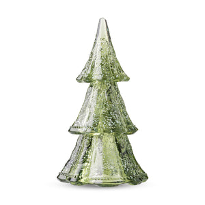 Berry & Thread 10.5" 3pc Stacking Glass Tree in Evergreen with Snow - Juliska