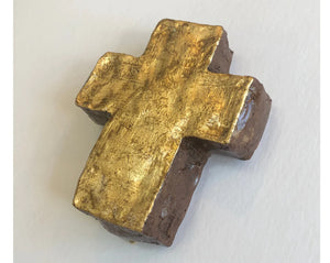 Gold Leaf Handmade Cross  2