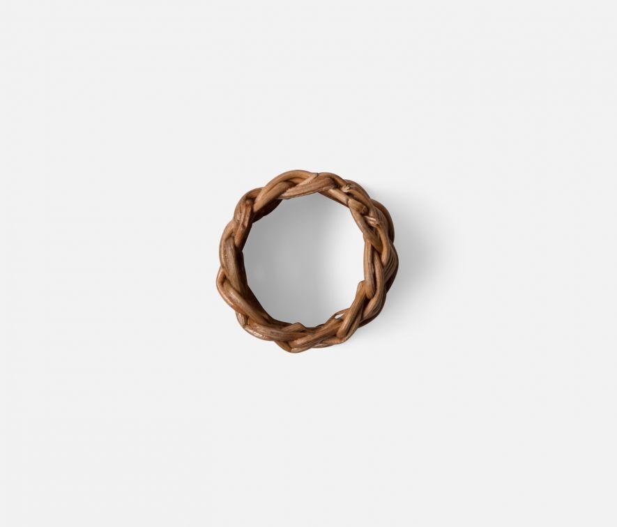 Blue Pheasant Hampton Honey Rattan Napkin Ring - Set of 4