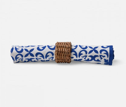 Blue Pheasant Hampton Honey Rattan Napkin Ring - Set of 4