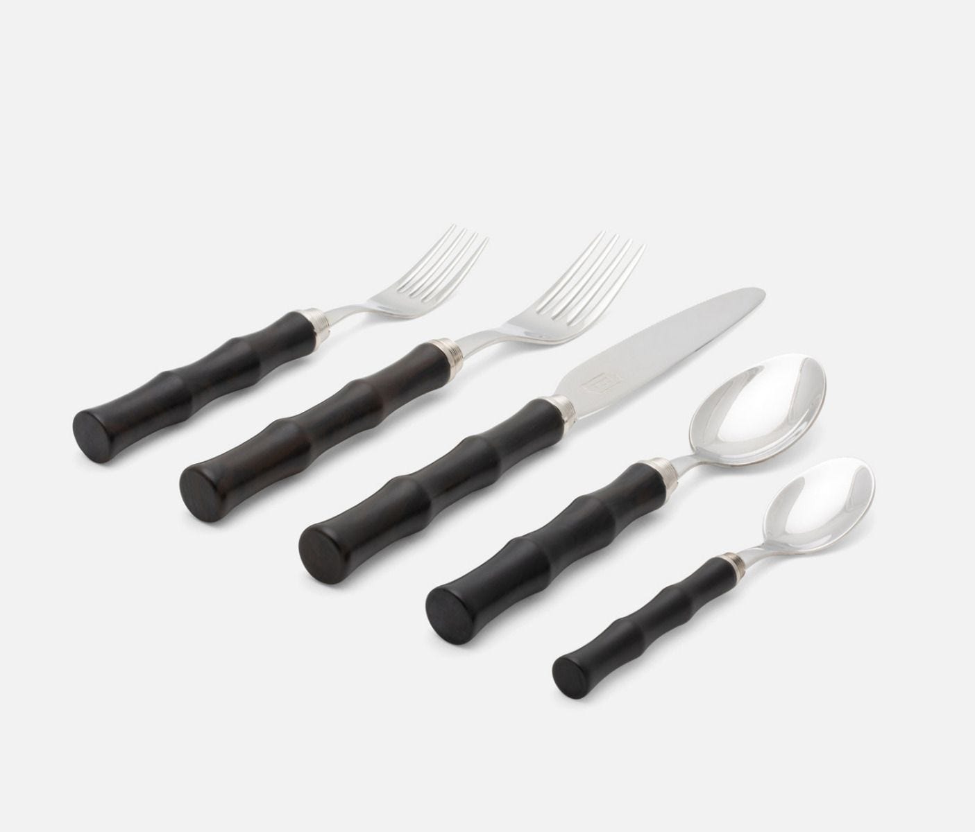 Blue Pheasant Montecito Dark Brown Flatware