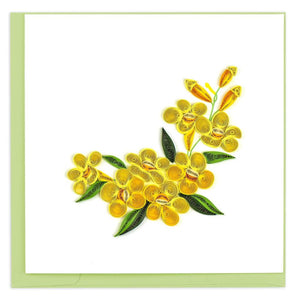 Quilling Card - Yellow Jessamine Greeting Card