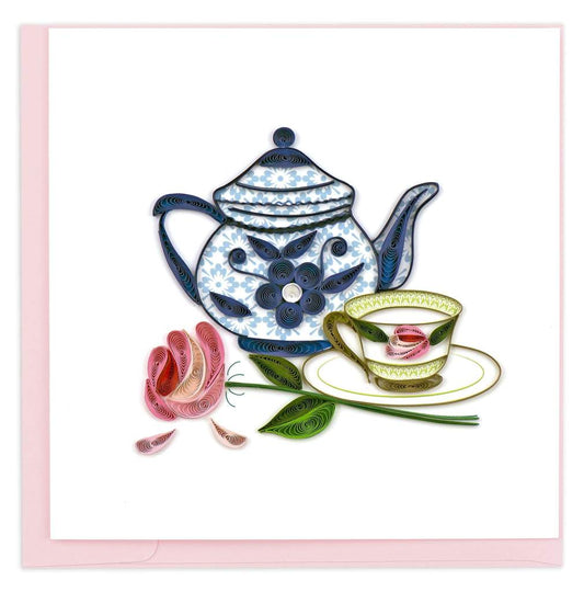 Quilling Card - Tea Party