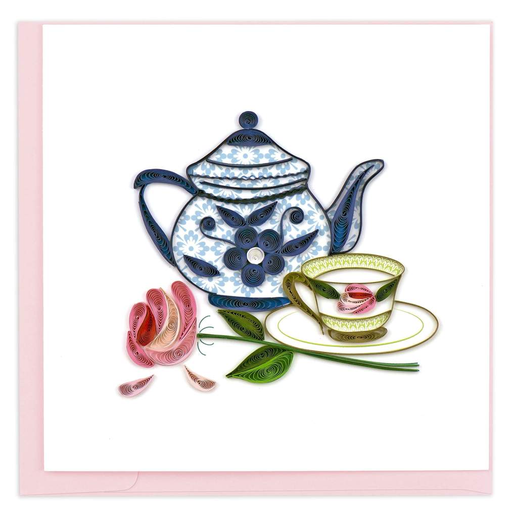 Quilling Card - Tea Party