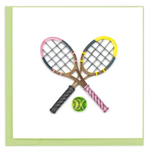 Quilling Card - Tennis Rackets Greeting Card