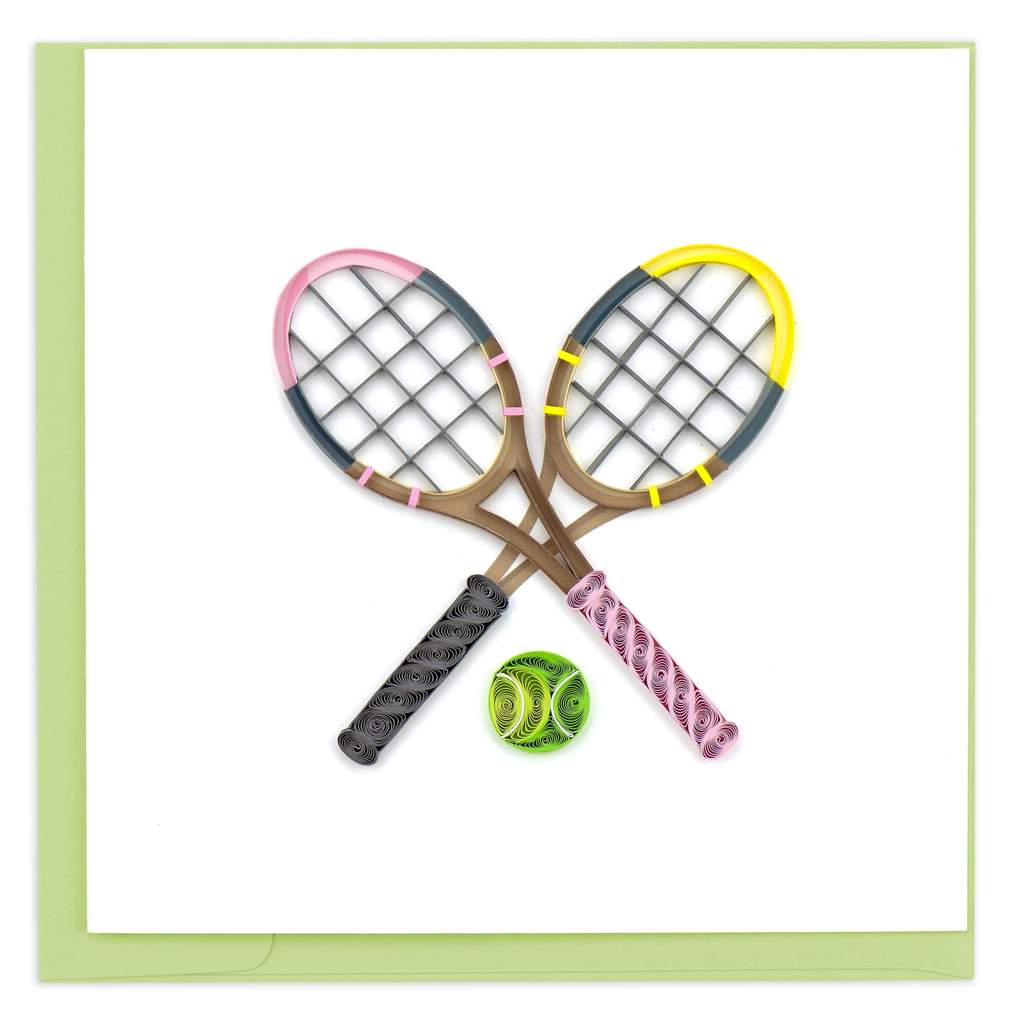 Quilling Card - Tennis Rackets Greeting Card
