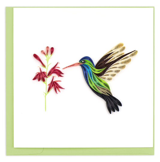 Quilling Card - Broad- Billed Hummingbird