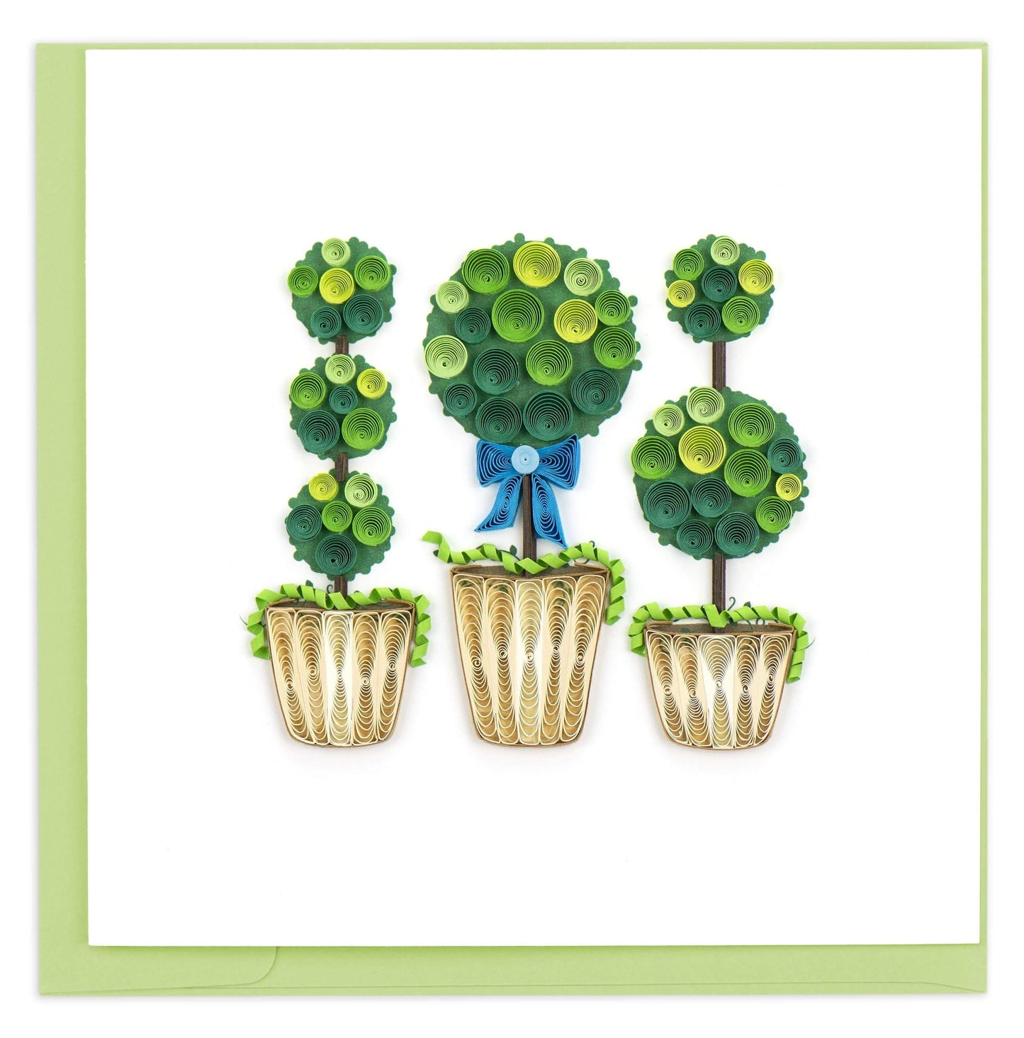 Quilling Card - Potted Topiary Plants