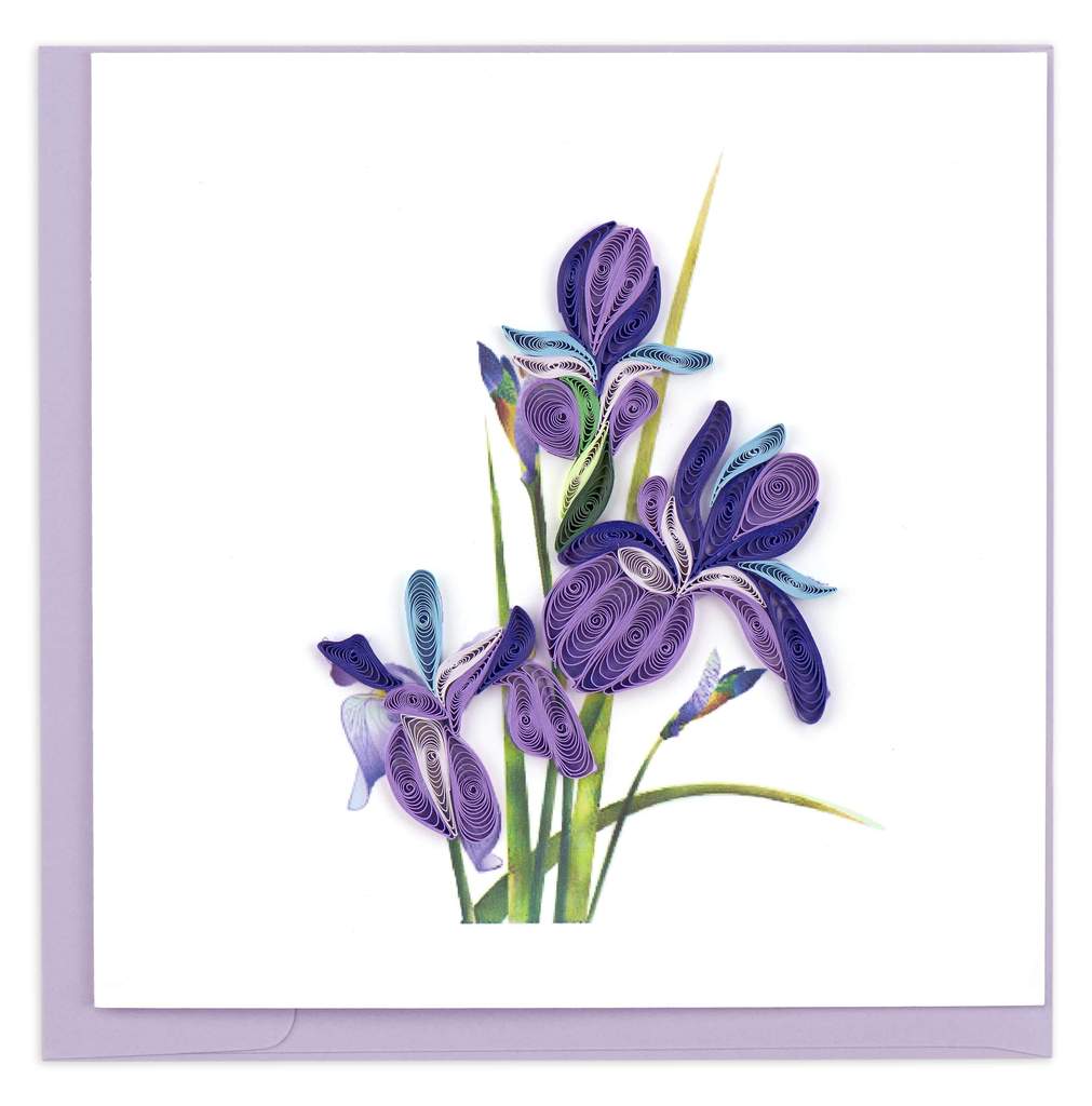 Quilling Card - Iris Greeting Card