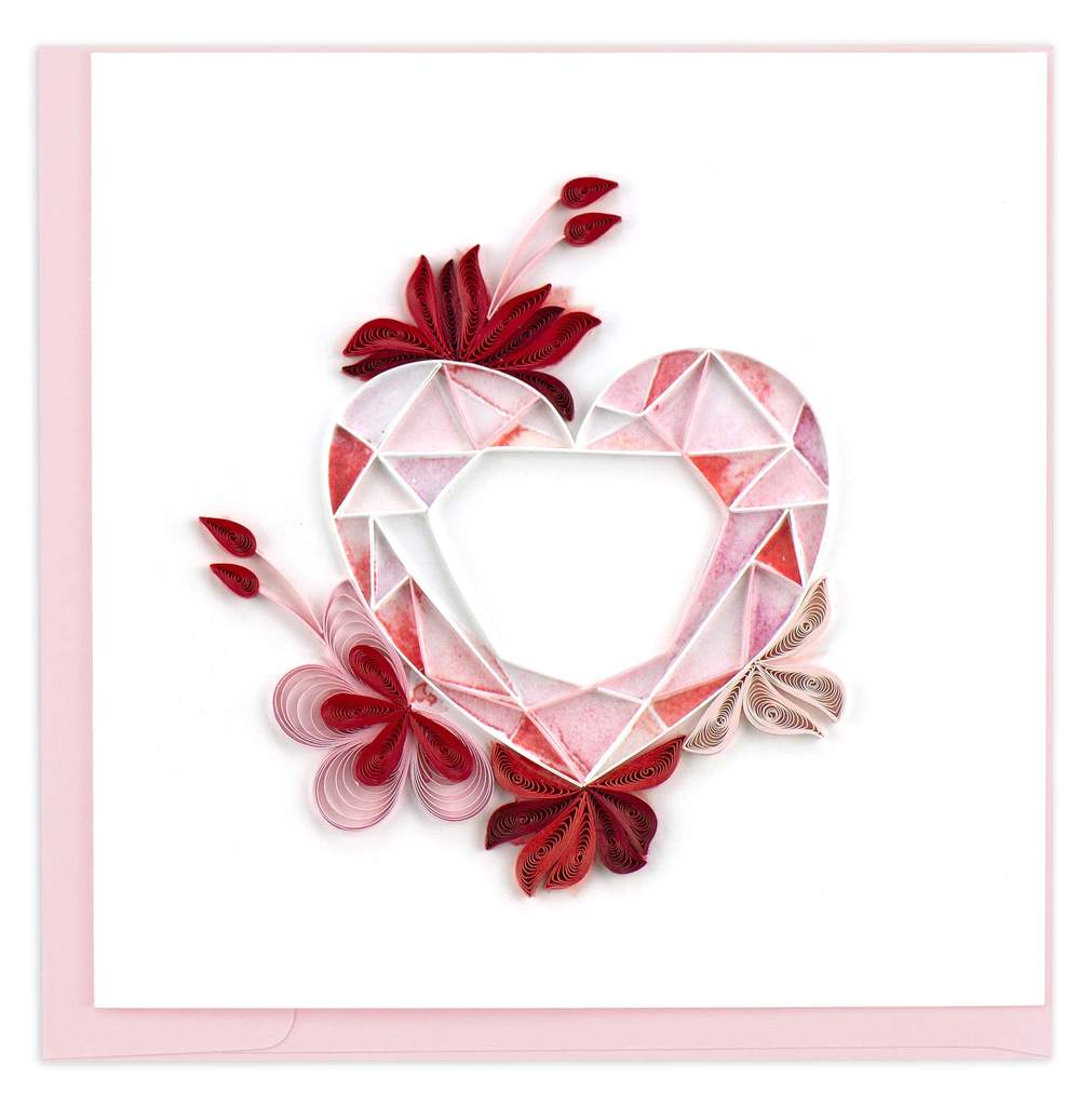 Quilling Card - Gemstone Heart