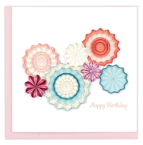 Quilling Card - Birthday Paper Fans