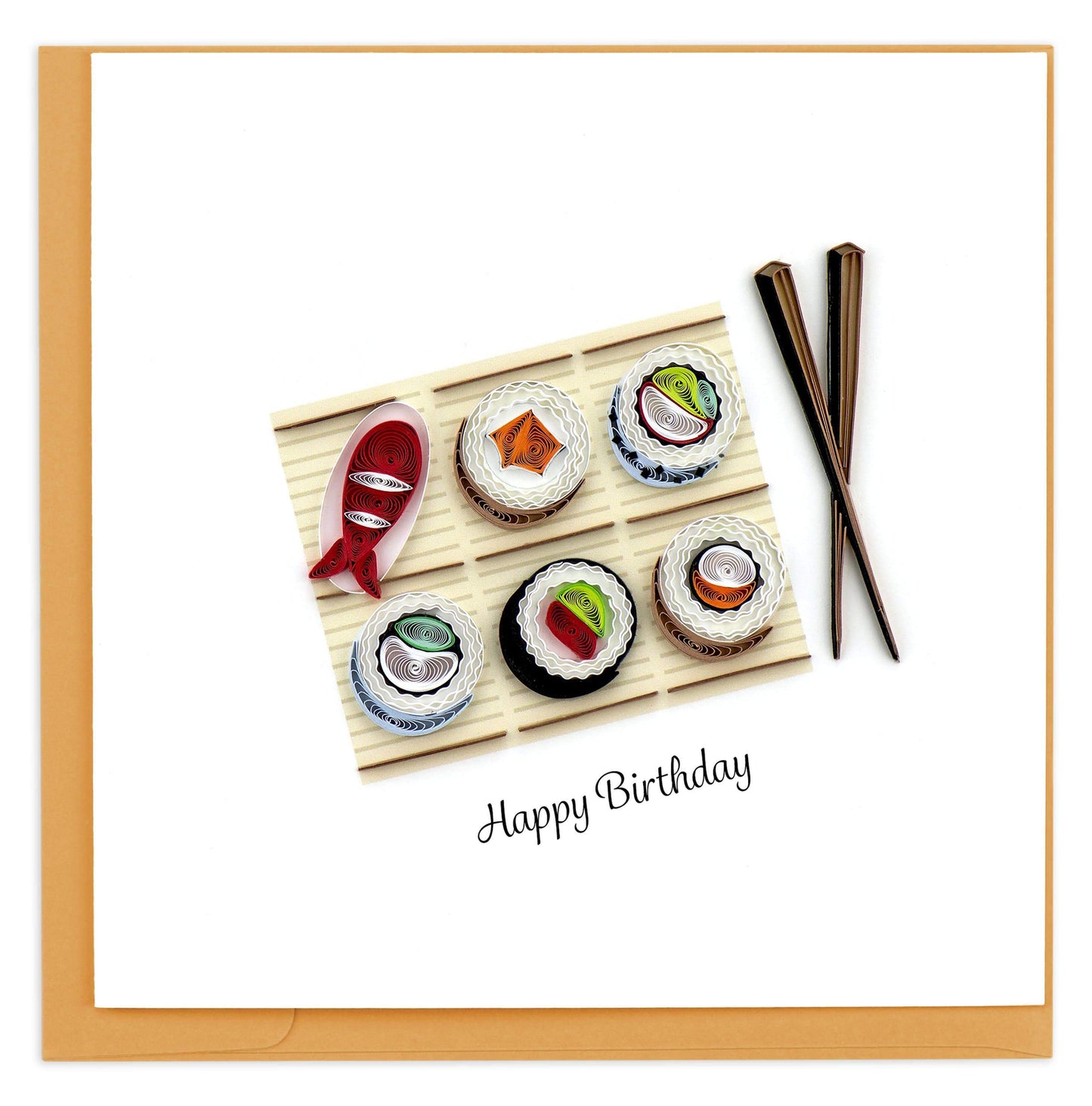 Quilling Card - Birthday Sushi