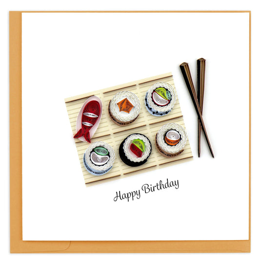 Quilling Card - Birthday Sushi