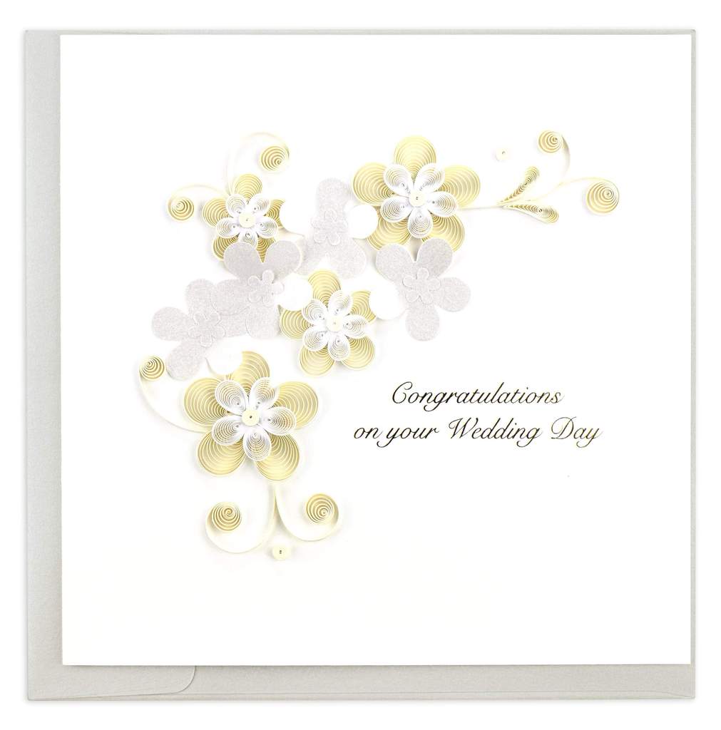 Quilling Card - Floral Wedding
