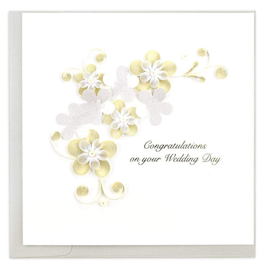 Quilling Card - Floral Wedding