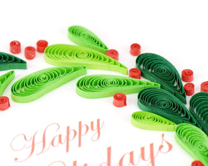 Quilling Card - Holiday Wreath