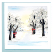 Load image into Gallery viewer, Quilling Card - Snow Covered Trees